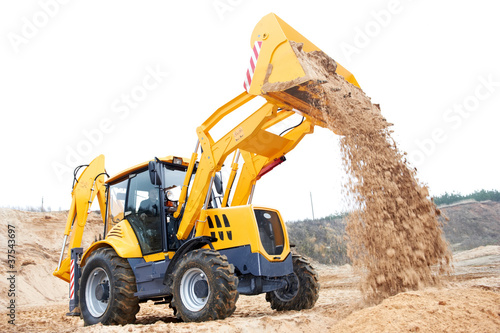 Excavator Loader with backhoe works