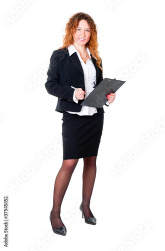 Businesswoman ready for write