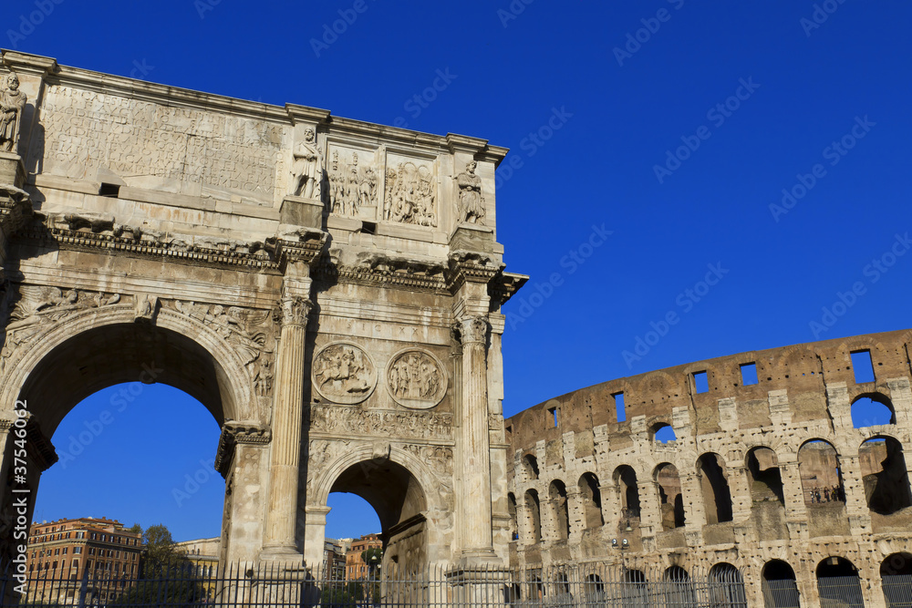 Arco di Costantino e Colosseo, Roma