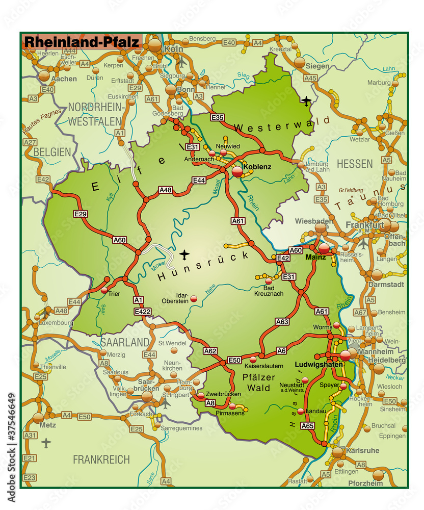 Fototapeta premium Rheinland-Pfalz_Umgebung_bunt