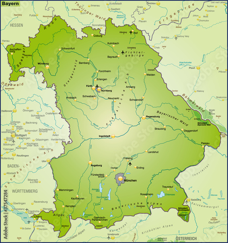 Bundesland Bayern und Umgebung