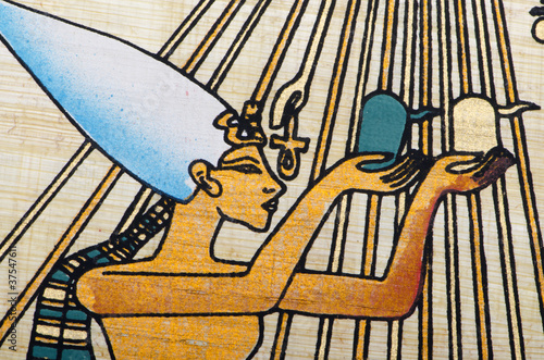 Obraz na płótnie Egyptian history concept with papyrus