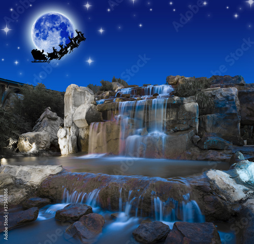 santa on a sleigh fantasy scene
