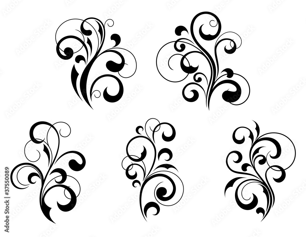Floral elements and motifs Floral elements and motifs