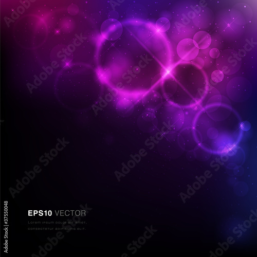 Vector illustration of a nebula with stars and vibrant light