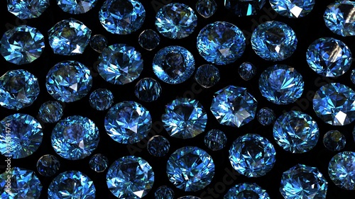 Set of round diamond isolated. Gemstone