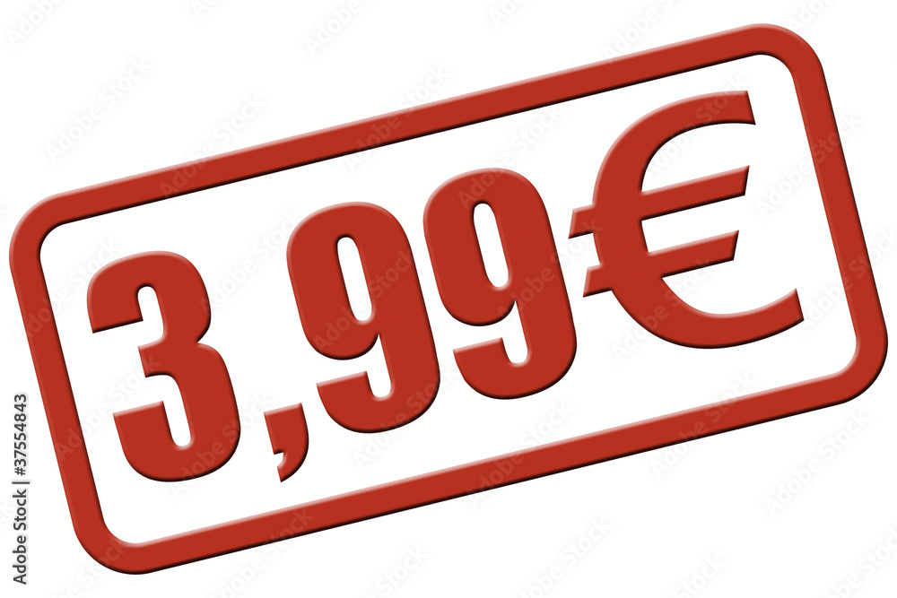Stempel Rot Rel 3 99 EURO Stock Illustration Adobe Stock