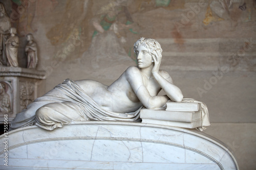 Bild auf Leinwand Pisa Campo Santo: The reclining figure represents the Science.