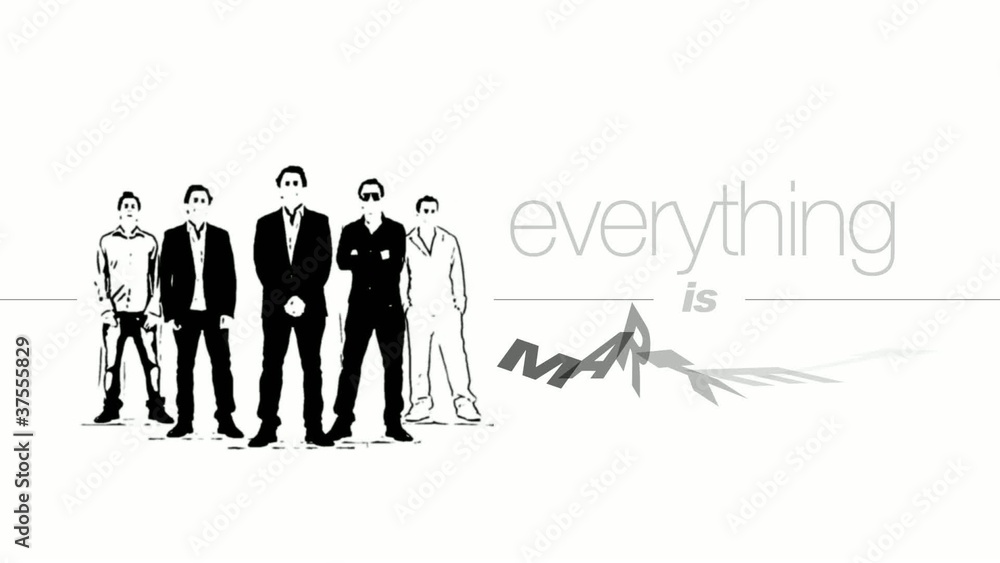 Everything is marketing slogan video black and white team Everything is marketing slogan video black and white team