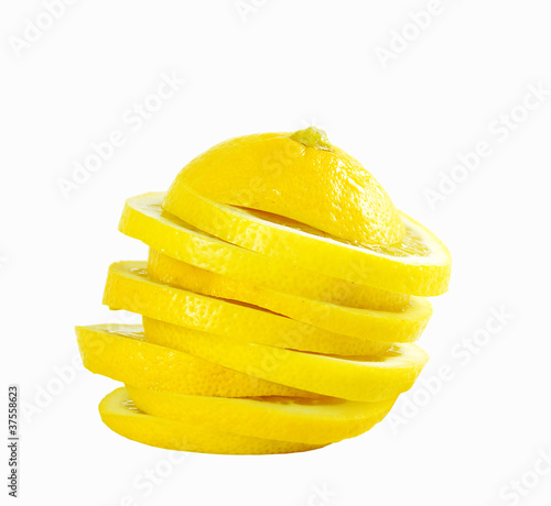 Lemon cut on segments