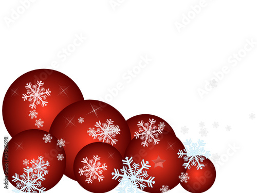 rote Weihnachtskugeln