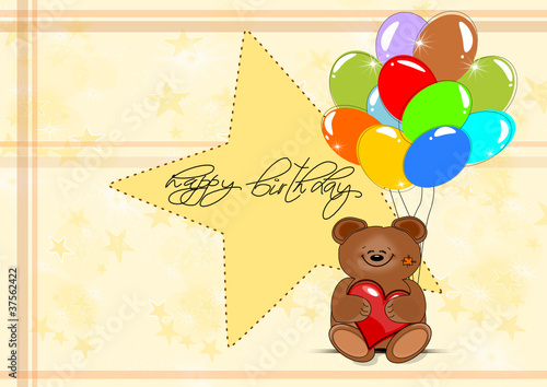 Geburtstag Karte mit Bär