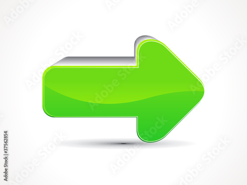 abstract green shiny arrow icon