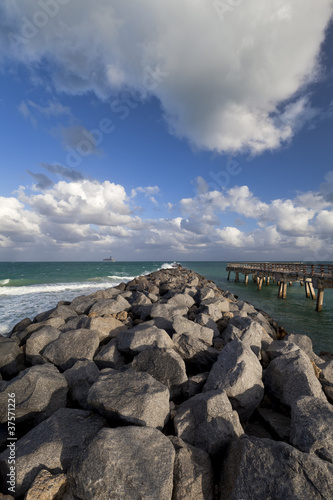 south beach  miami rock pier