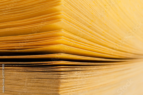 Abstract view of yellow pages book