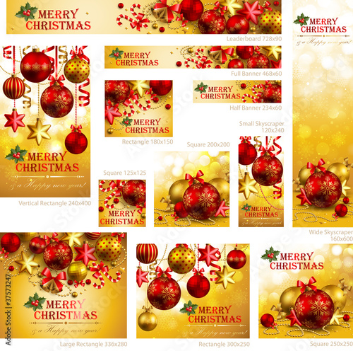 Collection of Christmas banners