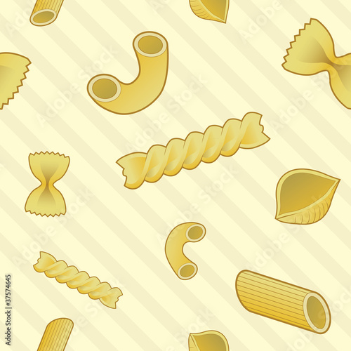 Pasta food seamless background in vector format