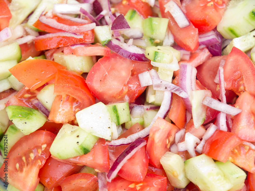 Freshy made salad - Close up Freshy made salad - Close up