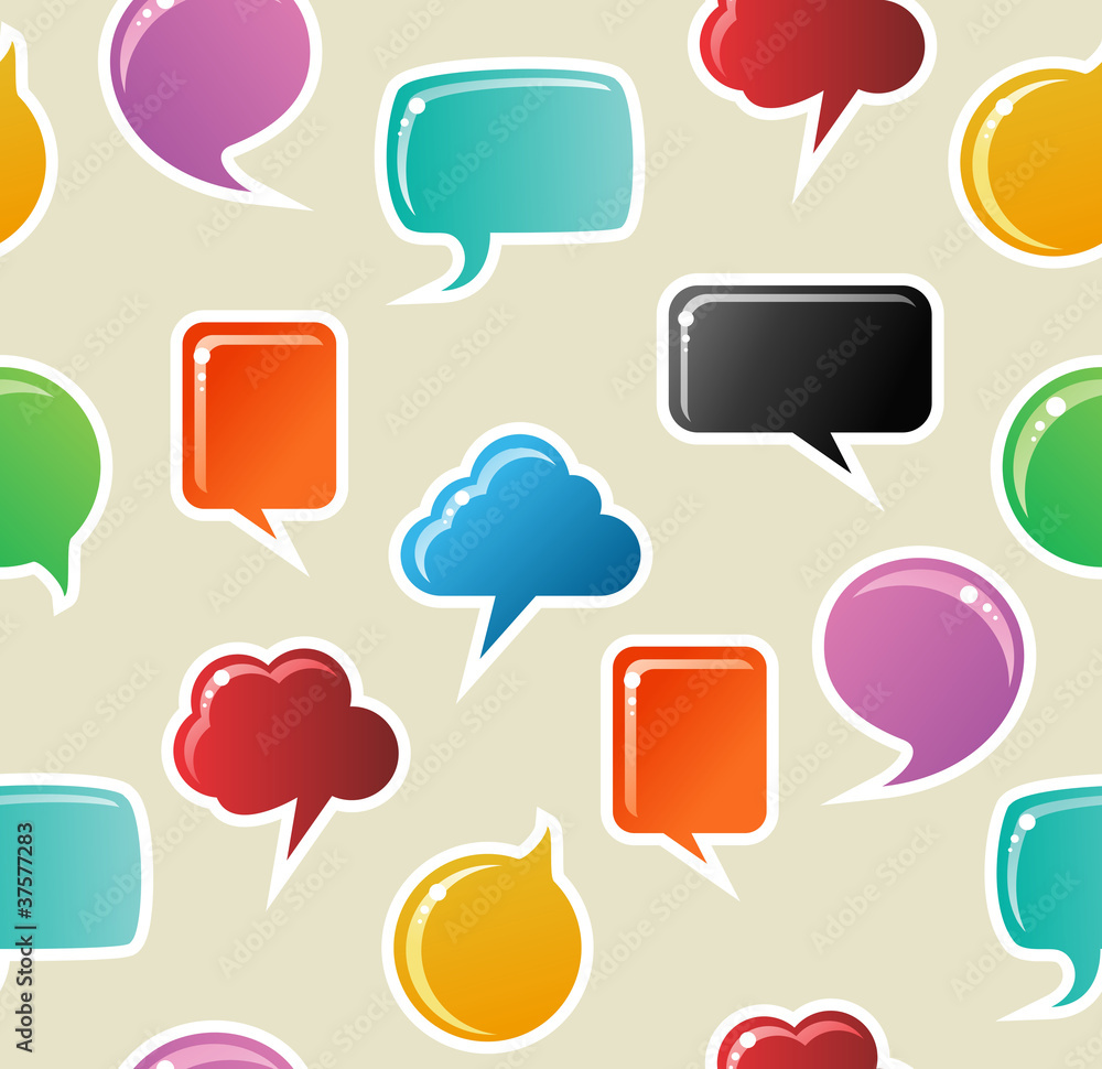 Social media bubbles pattern background Social media bubbles pattern background