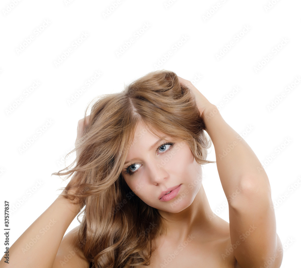 Portrait of the girl with beautiful hair Portrait of the girl with beautiful hair