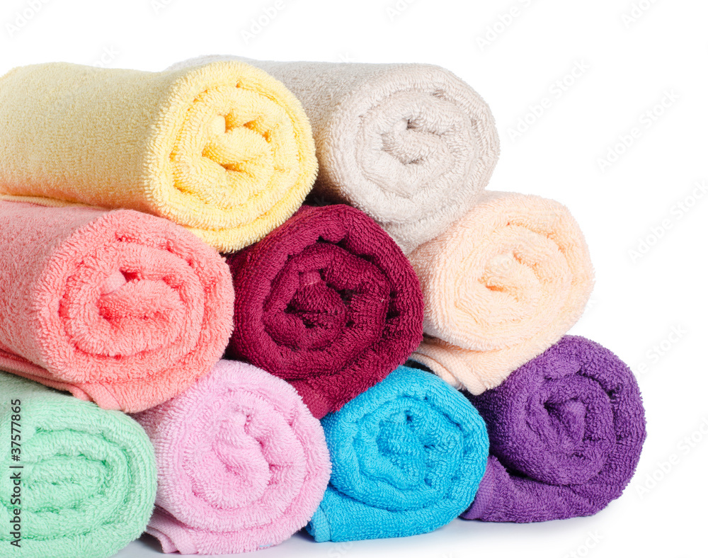 The combined color towels The combined color towels