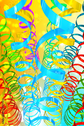 Holiday background with serpentines
