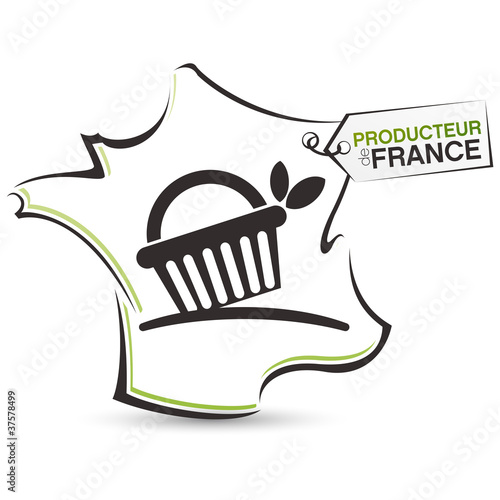 vecteur carte de france et produits locaux