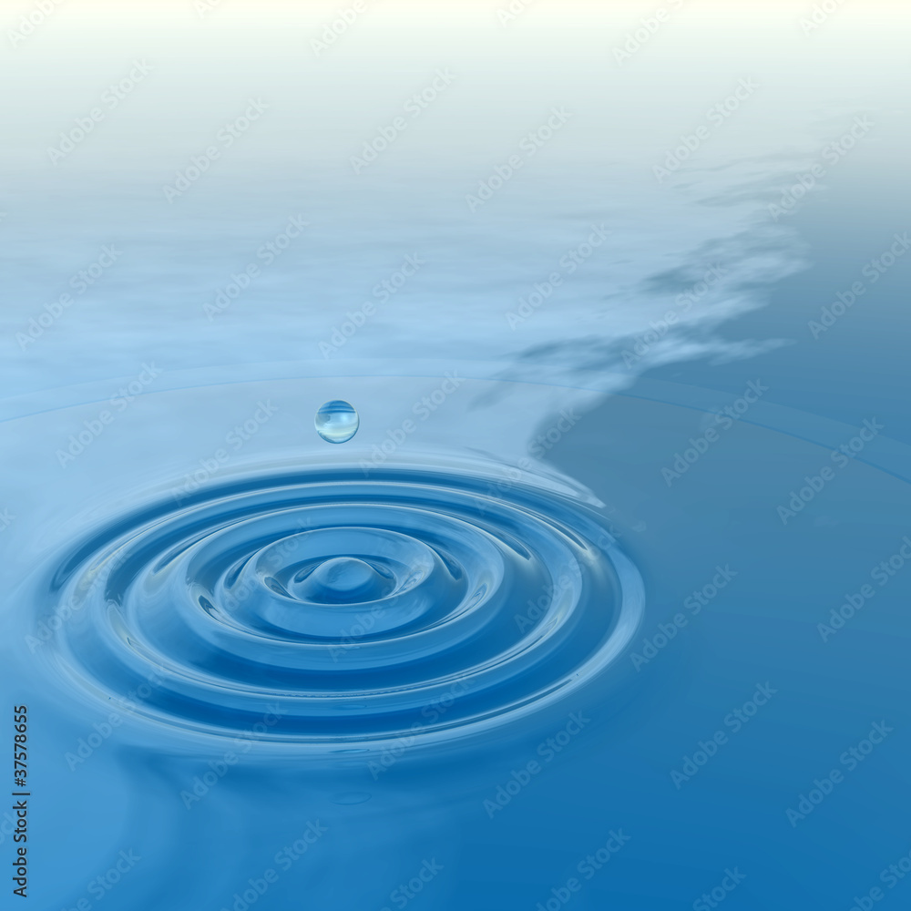 High resolution conceptual water drop