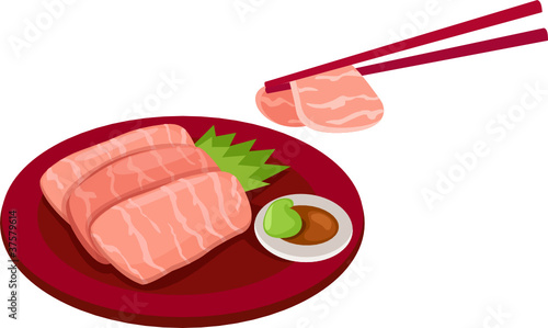 Salmon sashimi
