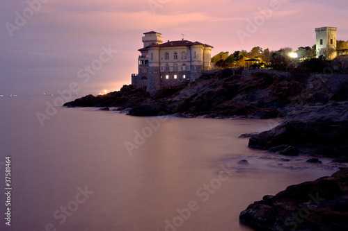 Toscana, Livorno: il Castello del Boccale al tramonto.