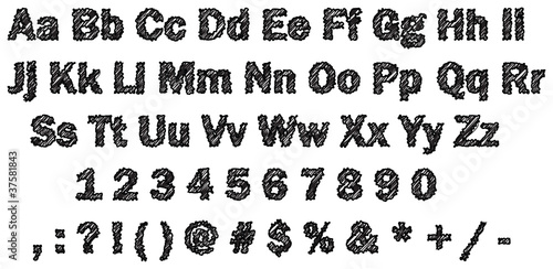 Grunge handwritten alphabet