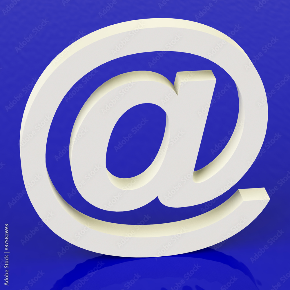 White Email Sign Representing Internet Mail And Communication. White Email Sign Representing Internet Mail And Communication.