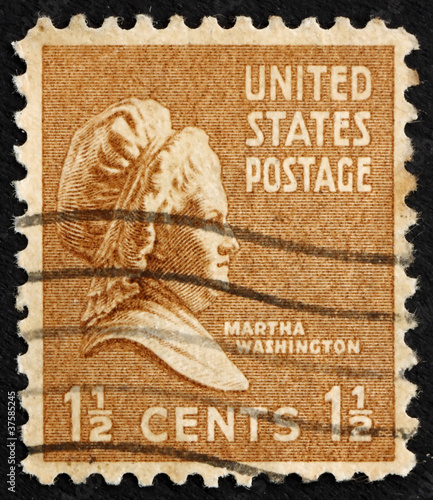 Postage stamp USA 1938 Martha Washington photo