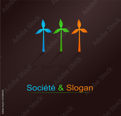 logo éolienne design couleurs