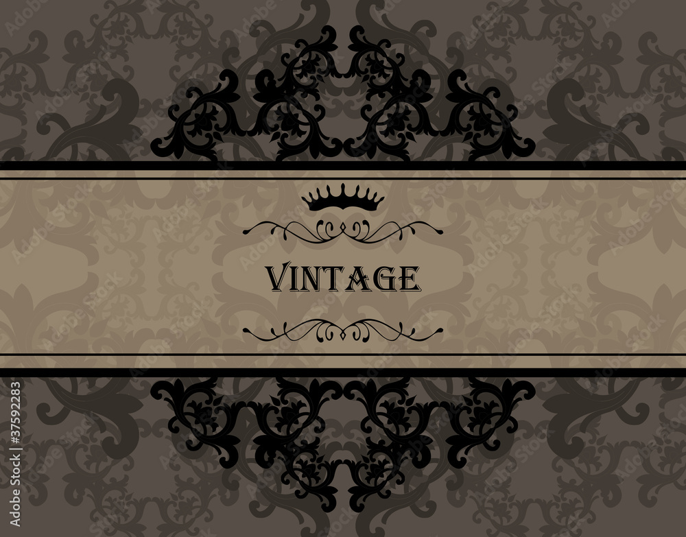 Vintage vector background for book cover or card