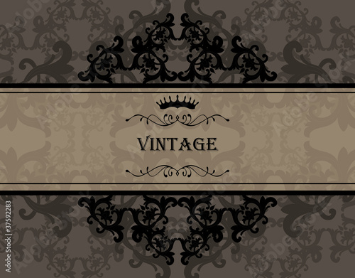 Vintage vector background for book cover or card
