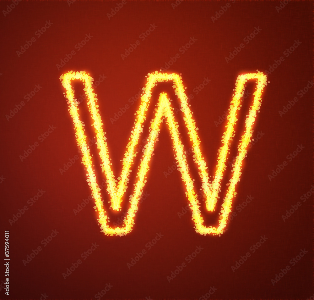 Gold star alphabet(letter W) Gold star alphabet(letter W)