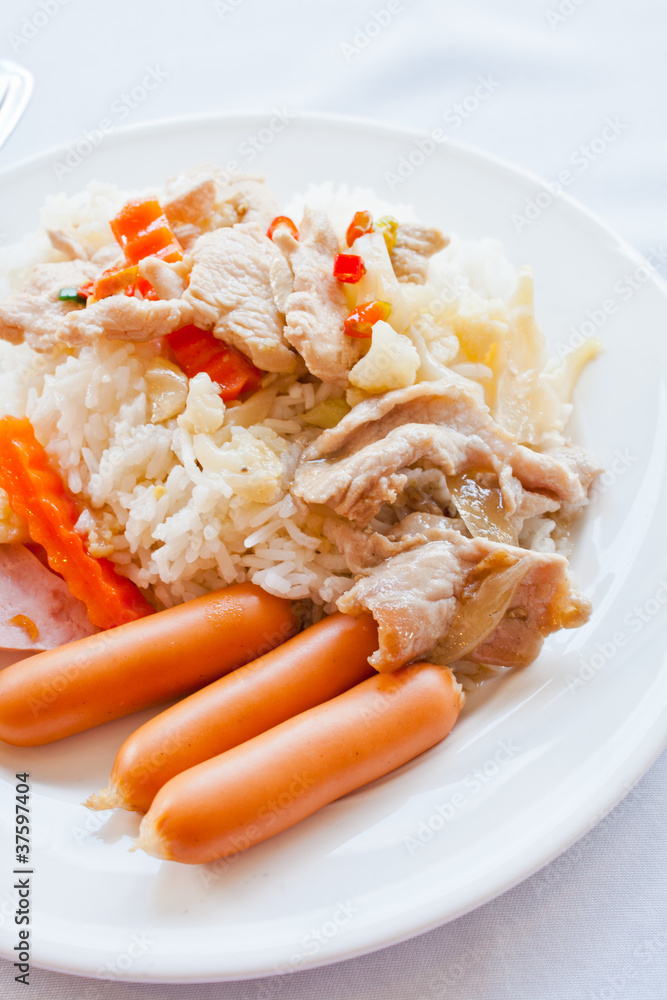 Thai curry with rice