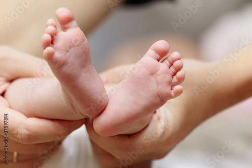 Close up baby foot