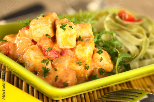 Fish goulash Hungarian-style out of diamond dogfish