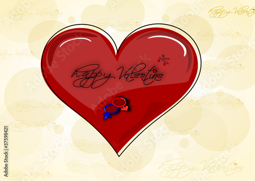 Valentinskarte Vector