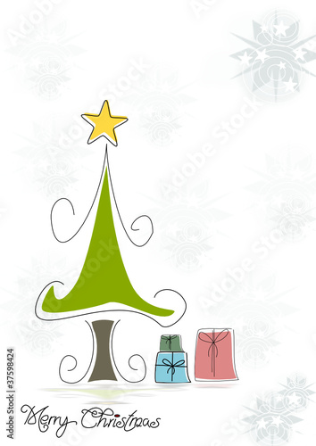Asbstrakt Weihnachtsbaum Vector