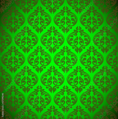 seamless floral green background