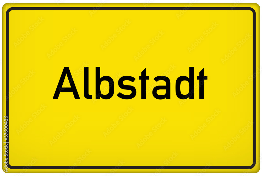 Ortseingangsschild der Stadt Albstadt Ortseingangsschild der Stadt Albstadt