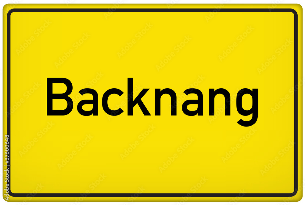Ortseingangsschild der Stadt Backnang Ortseingangsschild der Stadt Backnang