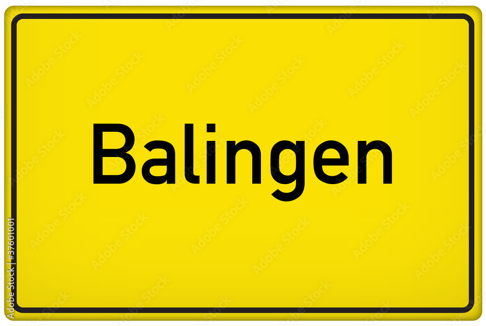 Ortseingangsschild der Stadt Balingen Ortseingangsschild der Stadt Balingen