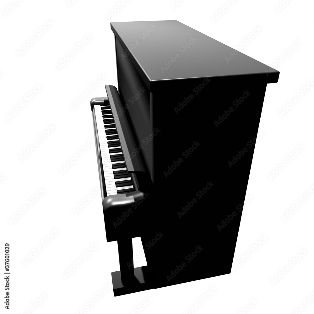 3D Piano icon side view isolated on white background Stock Illustration |  Adobe Stock