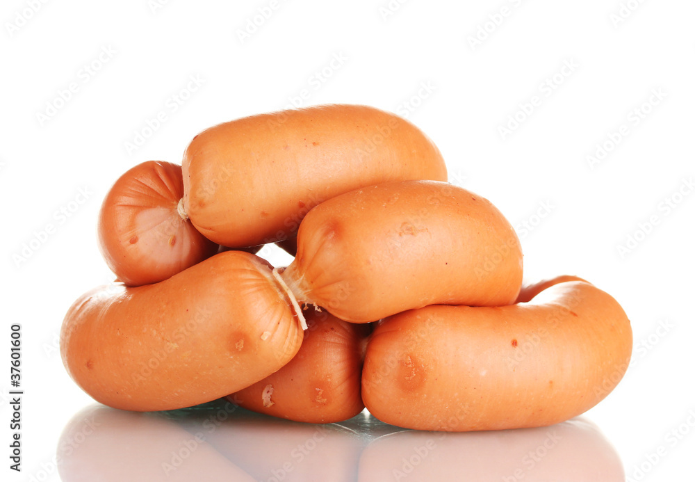 tasty sausages isolation on white tasty sausages isolation on white