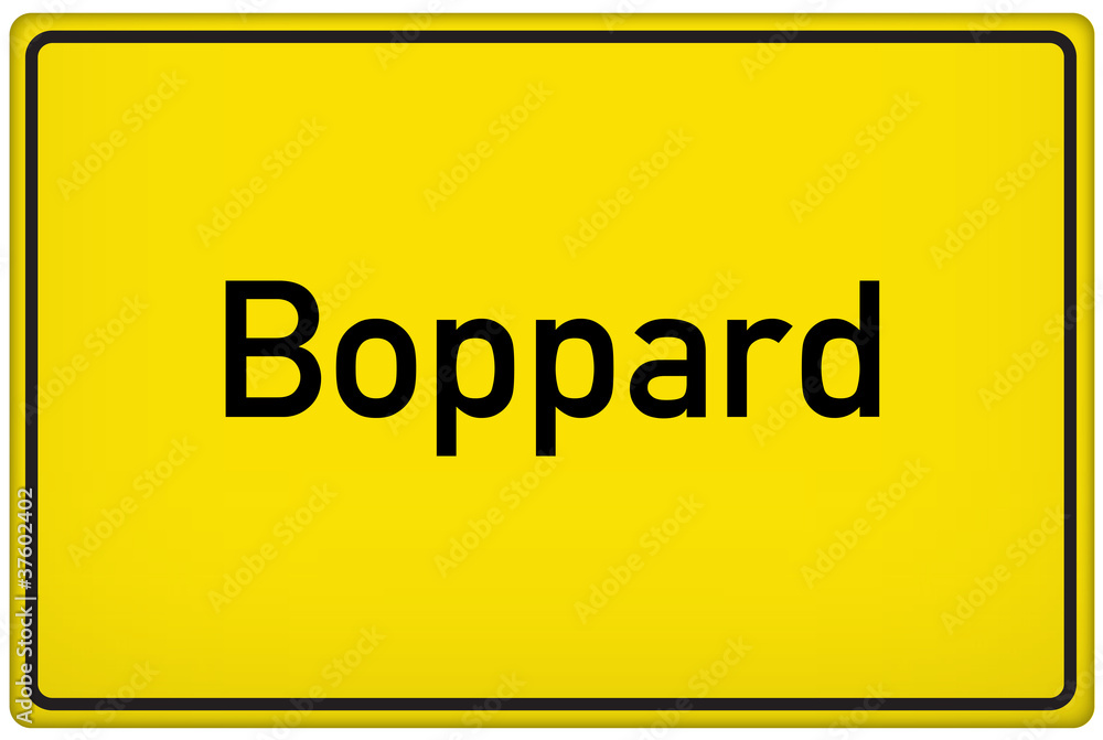 Ortseingangsschild der Stadt Boppard Ortseingangsschild der Stadt Boppard