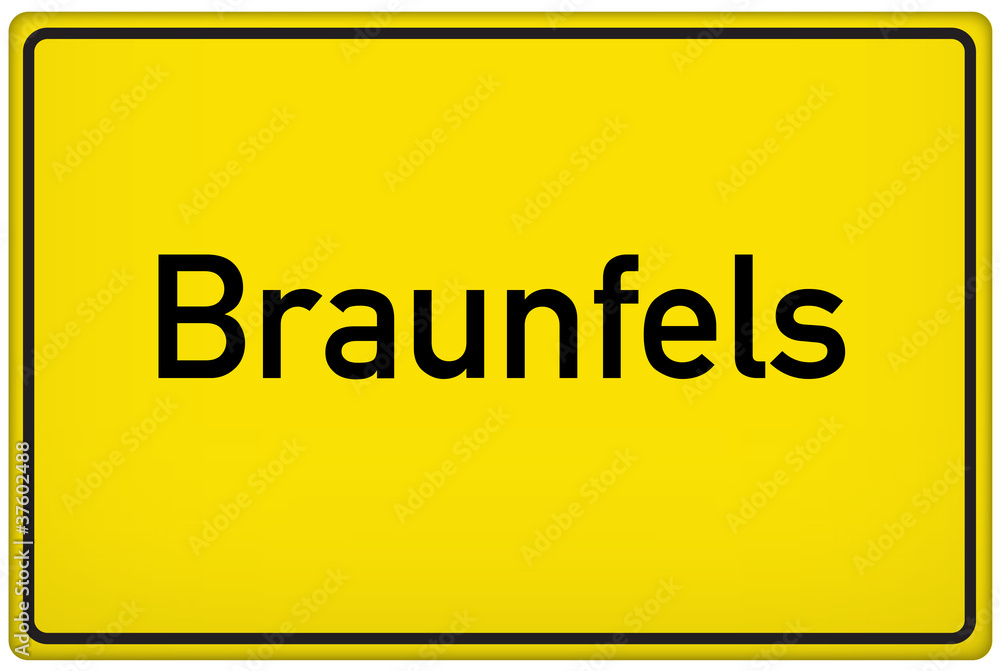 Ortseingangsschild der Stadt Braunfels Ortseingangsschild der Stadt Braunfels